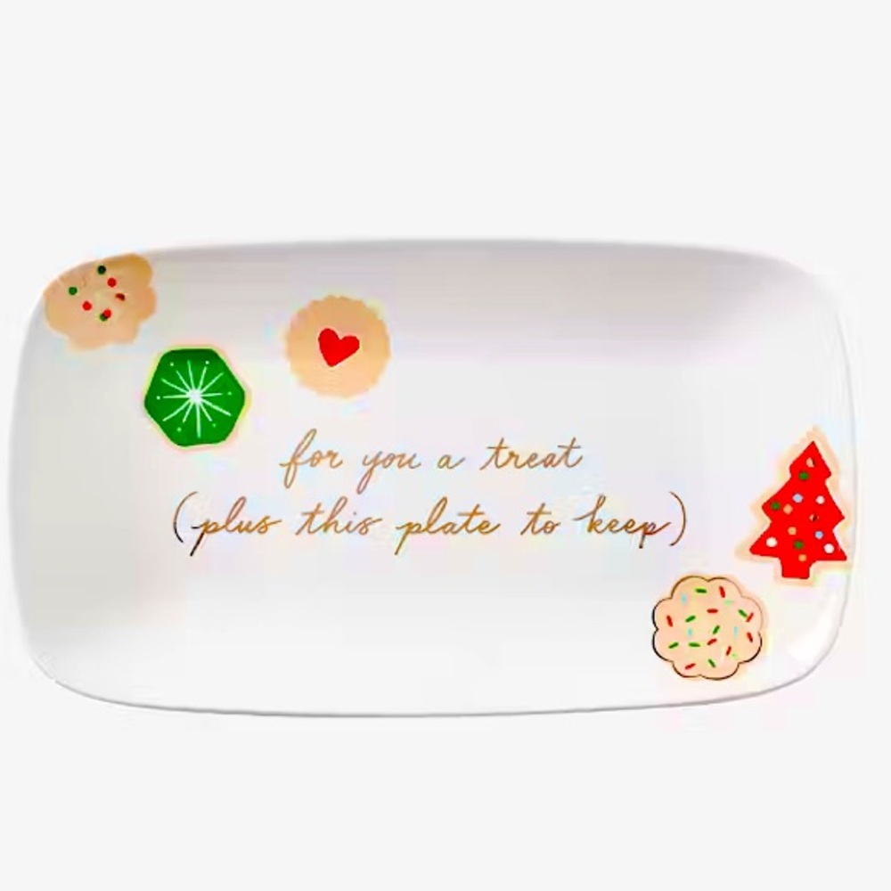 kate spade ♠️ Holiday Cookie Time Giving Porcelain Plate 🍪